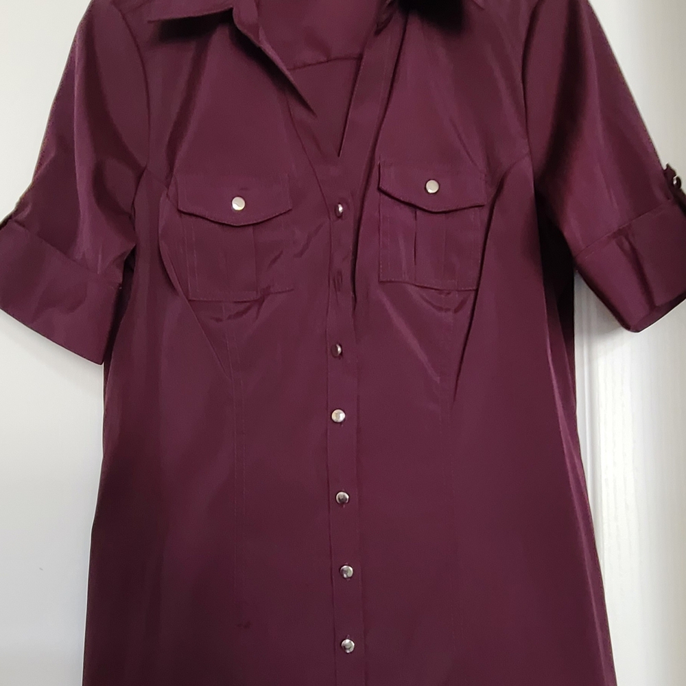 Plum Button-Up Shirt